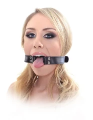 Чёрный кляп-кольцо Beginner's Open Mouth Gag