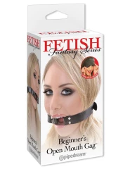 Чёрный кляп-кольцо Beginner's Open Mouth Gag