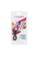 Серебристая перезаряжаемая вибропуля Rechargeable Mini Bullet