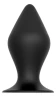 Чёрная анальная пробка PLUG WITH SUCTION CUP - 12,5 см.