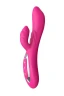 Розовый вибратор Nalone Touch2 с клиторальным стимулятором - 21,8 см.